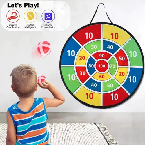 Large sticky ball dart game