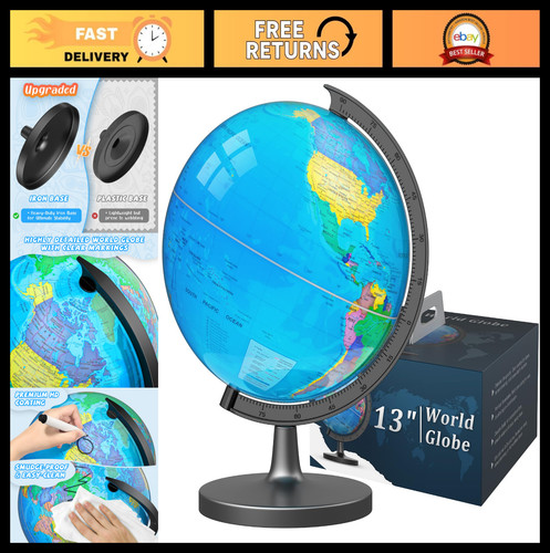 Interactive world globe - 13",